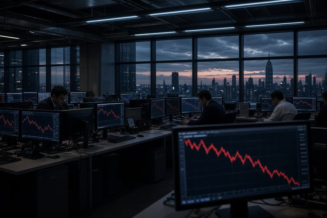 Nasdaq stuper 2,6 % på AI-frykt, renter og gull kollapser samtidig